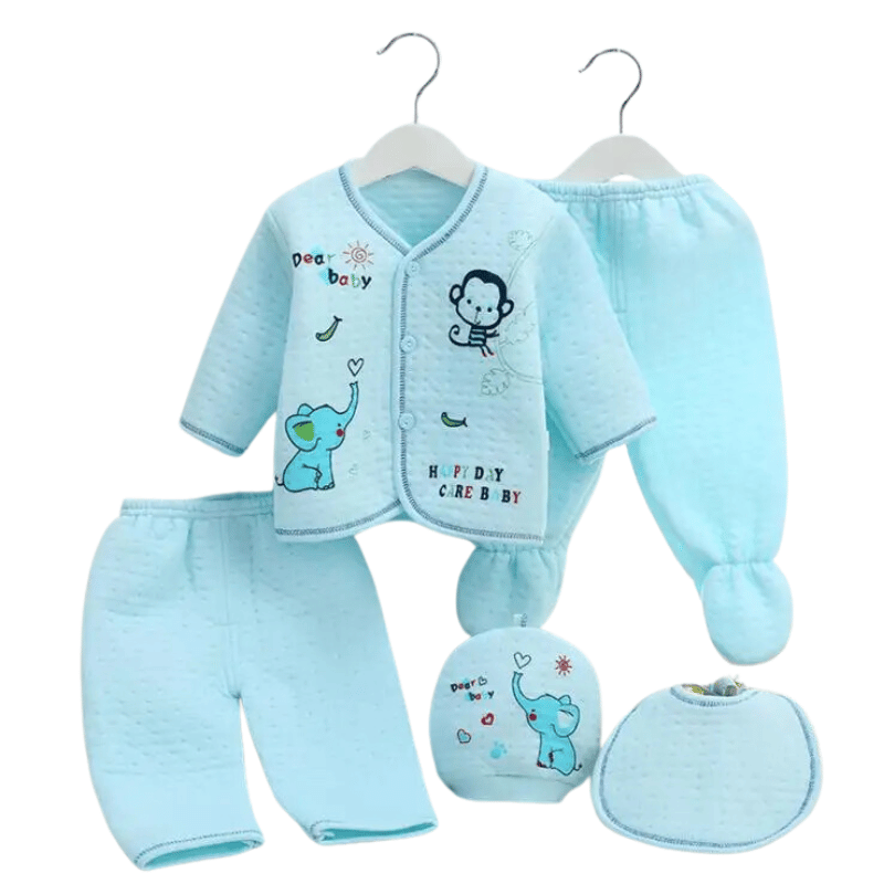 Conjunto Infantil Bebe 5 Pças Maternidade Soft Azul - Sejakids
