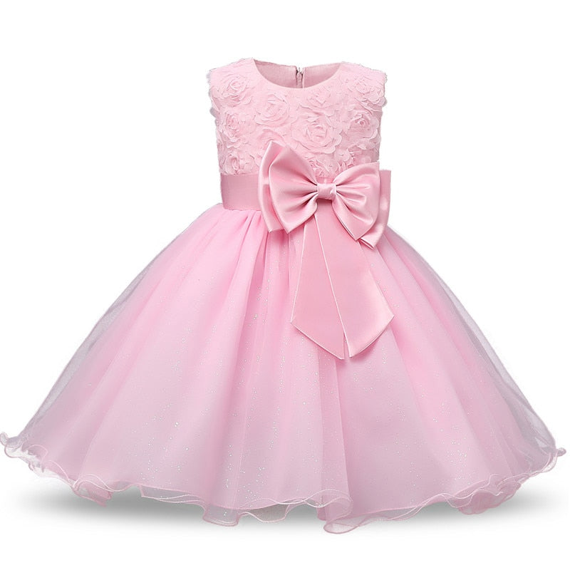 Vestido de Princesa Festas Rosa - Sejakids